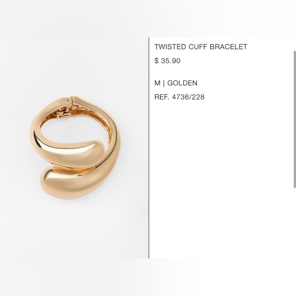 Zara Gold Bangle - Picture 3 of 3